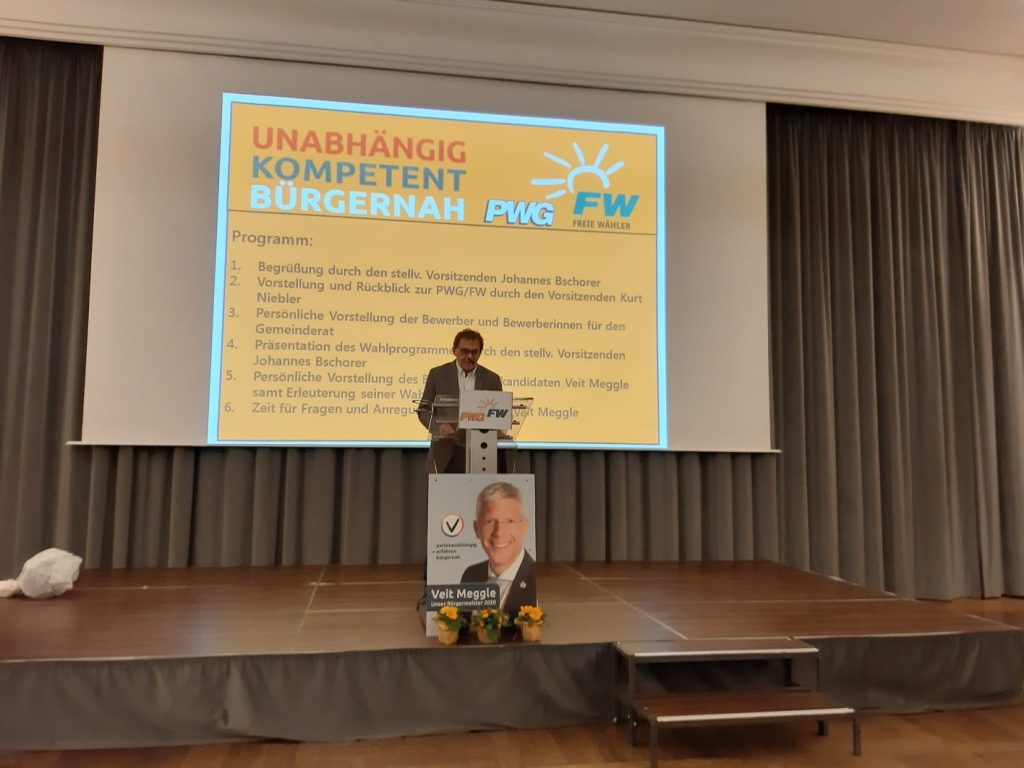Kandidatenvorstellung PWG Mertingen in Mertingen