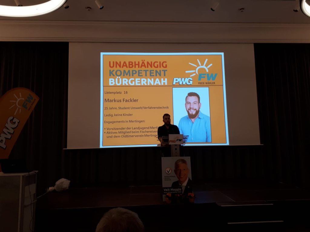 Kandidatenvorstellung PWG Mertingen in Mertingen