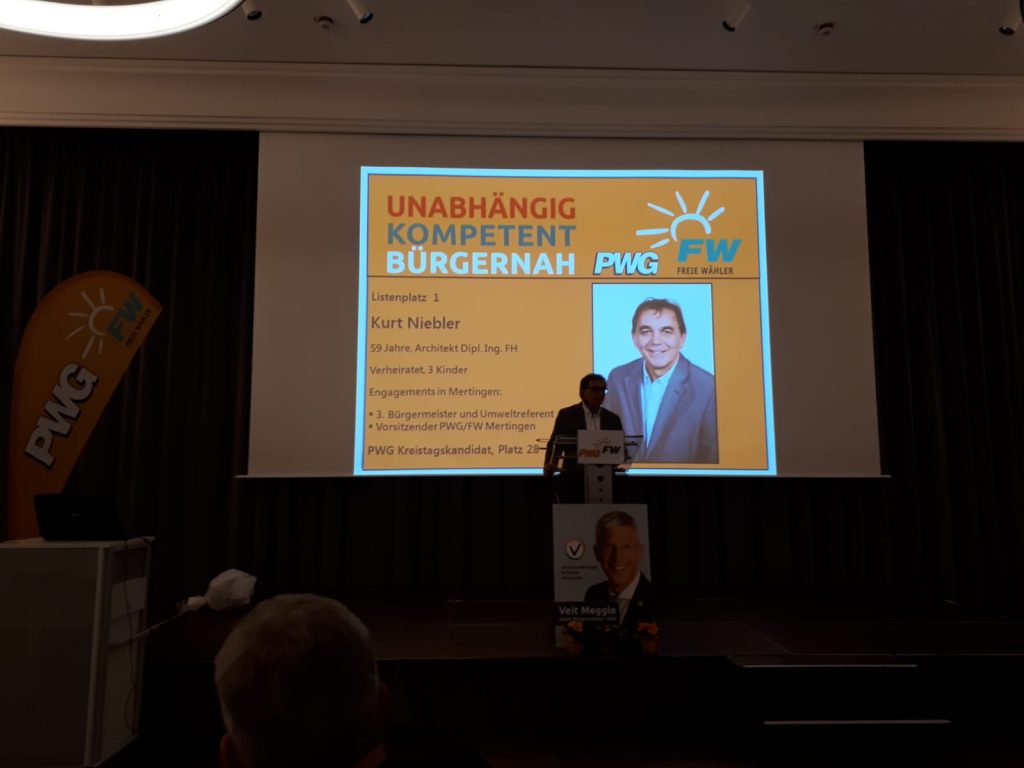 Kandidatenvorstellung PWG Mertingen in Mertingen