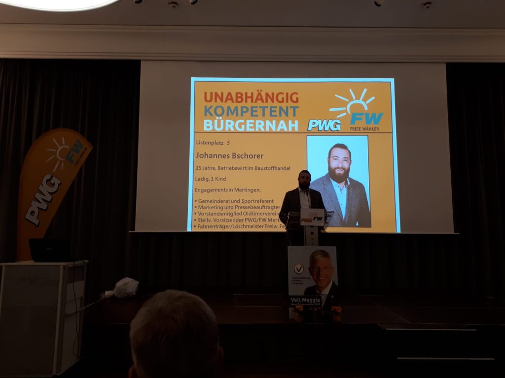 Kandidatenvorstellung PWG Mertingen in Mertingen