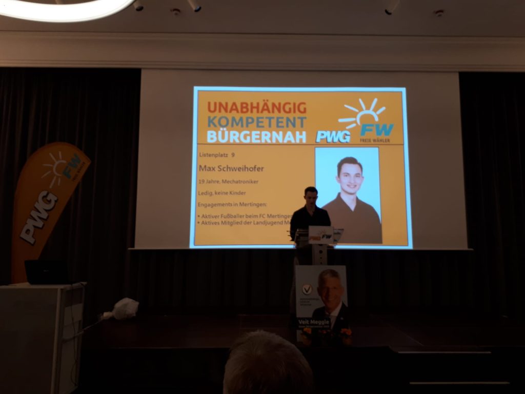 Kandidatenvorstellung PWG Mertingen in Mertingen