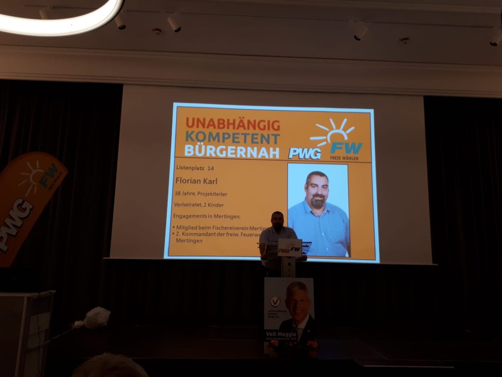 Kandidatenvorstellung PWG Mertingen in Mertingen